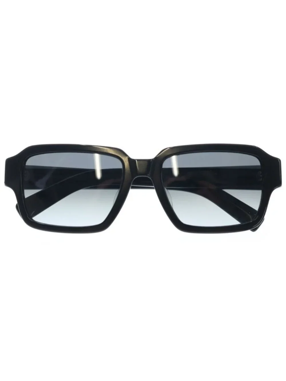 Prada Acetate Frame Side Logo Square Sunglasses Black Eyewear